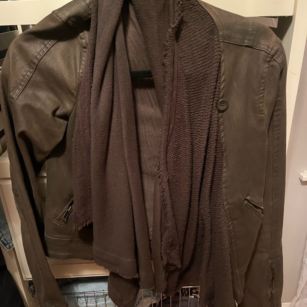 Free People dark olive green jacket